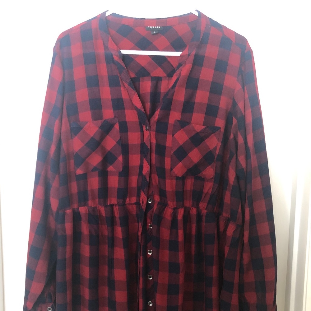 Long Sleeve Plaid Button Down